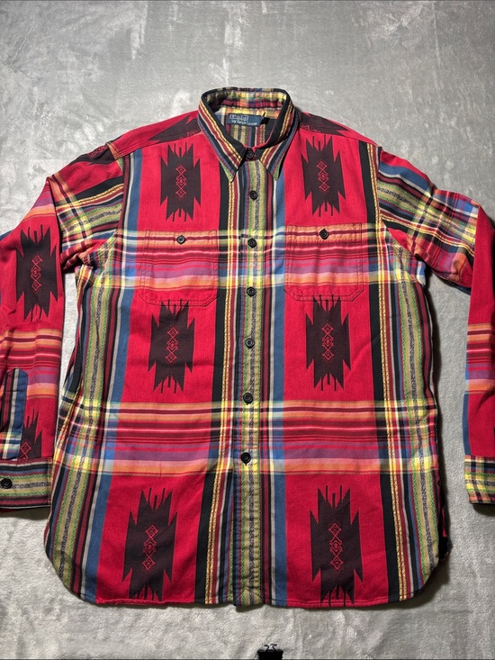 Ralph Lauren Other - Polo Ralph Lauren Mens L Red Southwestern Indian Beacon Blanket Shirt Aztec